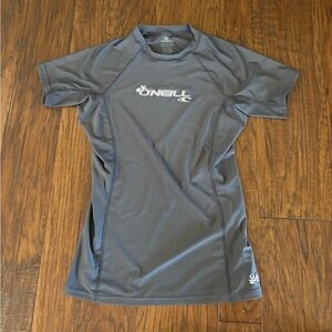 O'Neill Gray Short Sleeve Rash Guard
